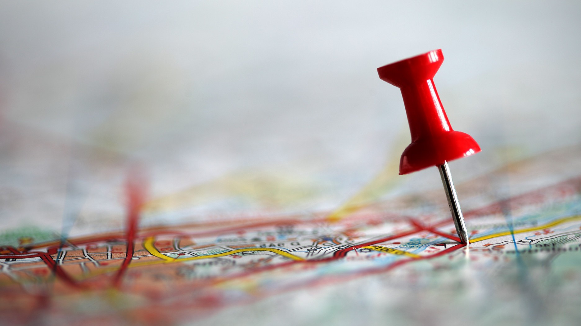Map With Pins Stock Photo - Download Image Now - iStock
