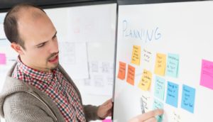Developer planning digital design