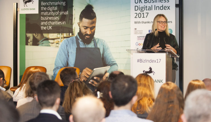 Leigh Smyth talking about the Digital Skills Gap