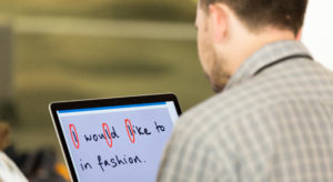 man using screen