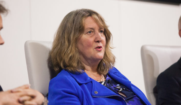 Helen Milner at CDI Launch talking about Digital Skills