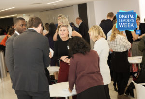 Attendees discussing topic