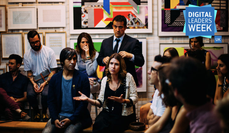 professional people discussing a topic