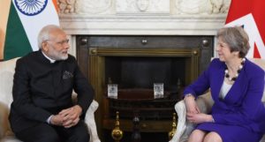 Narendra Modi and Theresa May