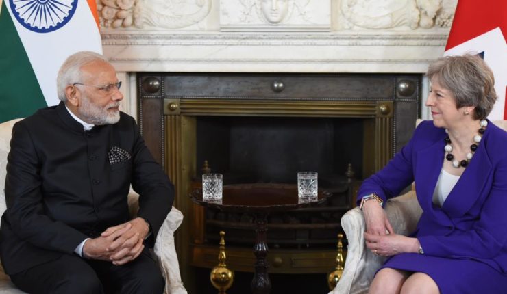 Narendra Modi and Theresa May