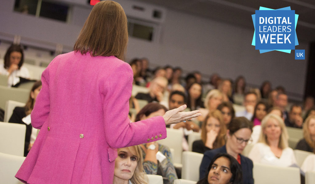 Speaker addresses seminar audience