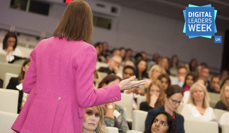 Speaker addresses seminar audience