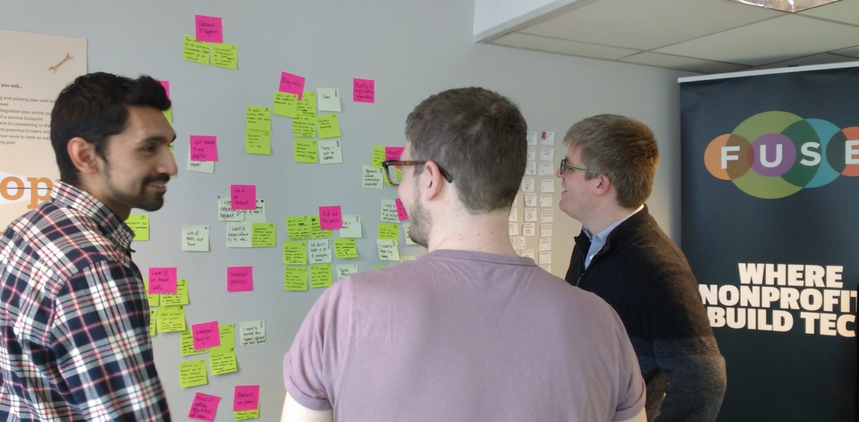 People networking and workshop at the Fuse Accelerator programme