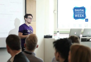 Jadu Representative hosting a presentation