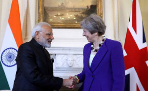 Narendra Modi and Theresa May