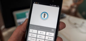 Cyber Security screen on a phone