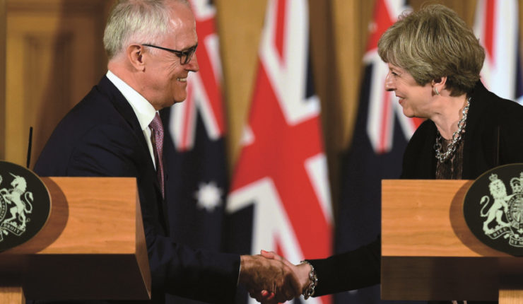 Malcolm Turnbull and Theresa May