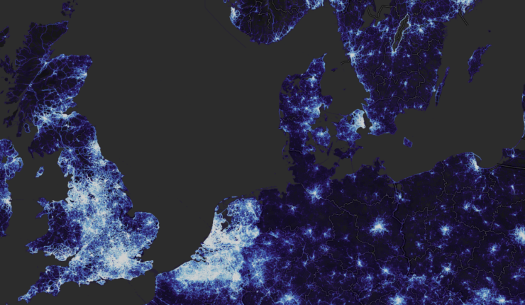 UK heat map compared to the rest of europe - leading