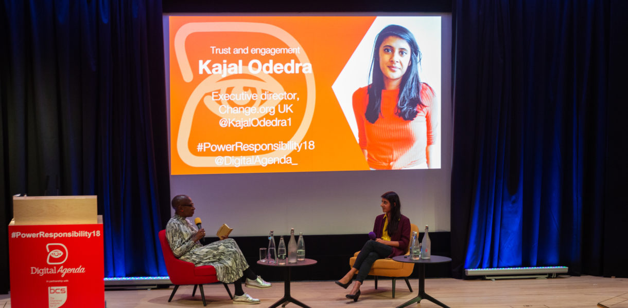 Kajal Odedra speaking at panel