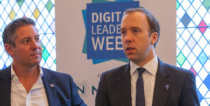 Matt Hancock and Russell Haworth at the Digital Leaders Week launch 2018
