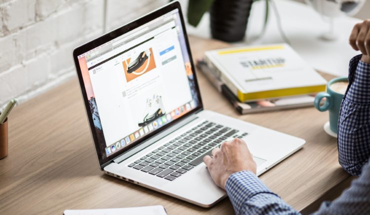 macbook air on desk