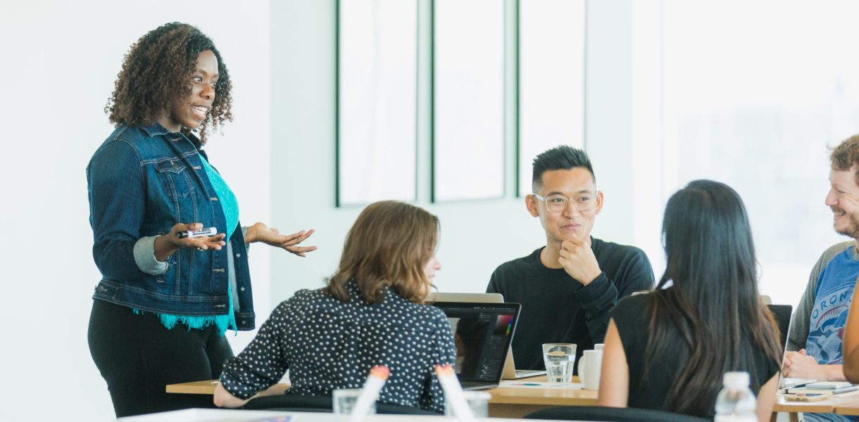 People in team meeting