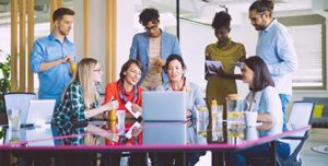 People in meeting
