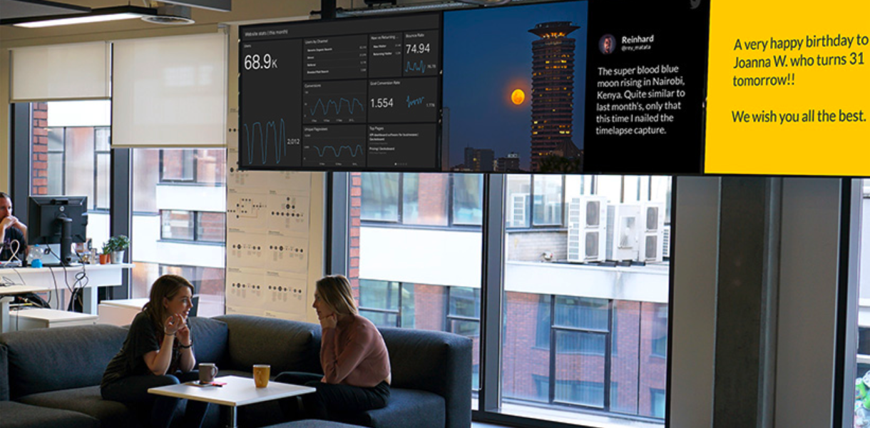 Large displays in office