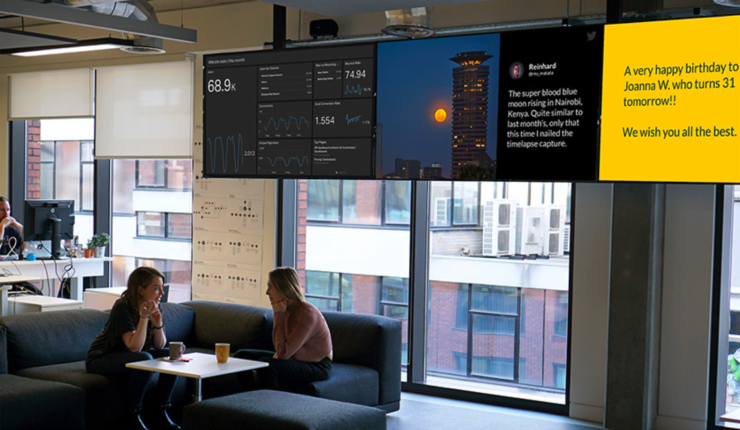 Large displays in office