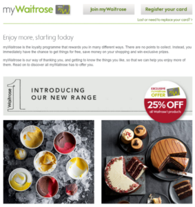 example of ‘My Waitrose’ loyalty program