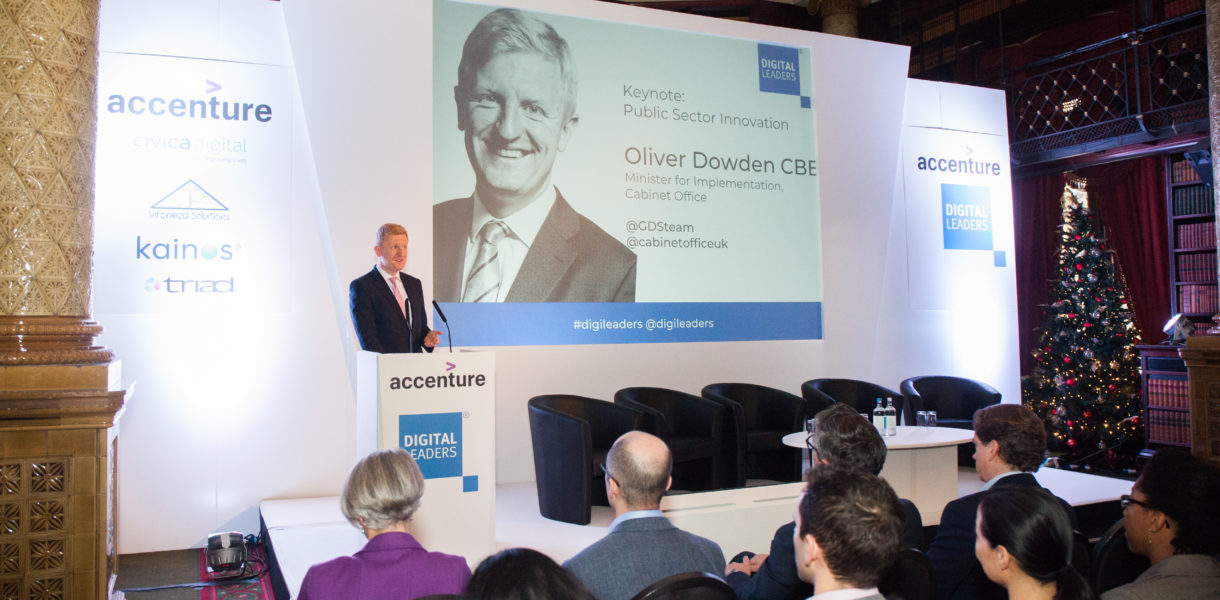 Oliver Dowden speaking at conference