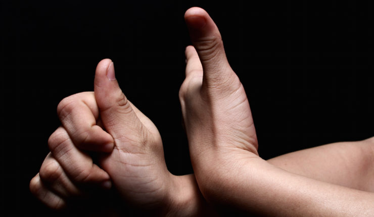 two hand signing