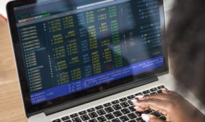 woman writing code on computer