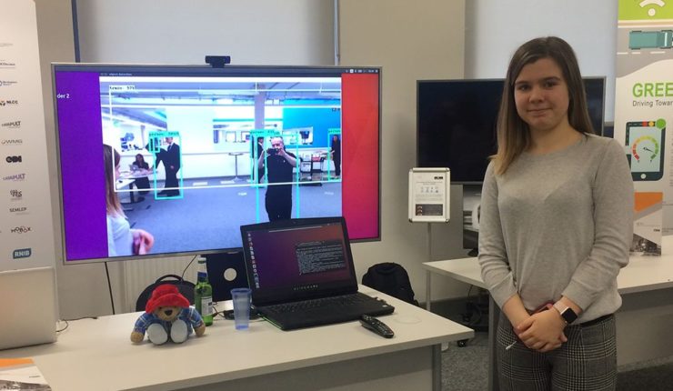 Kari Lawler showcasing her AI work