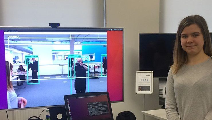 Kari Lawler showcasing her AI work