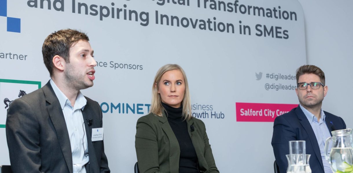 Patricia Keating at the SME conference, taking part in on stage discussion