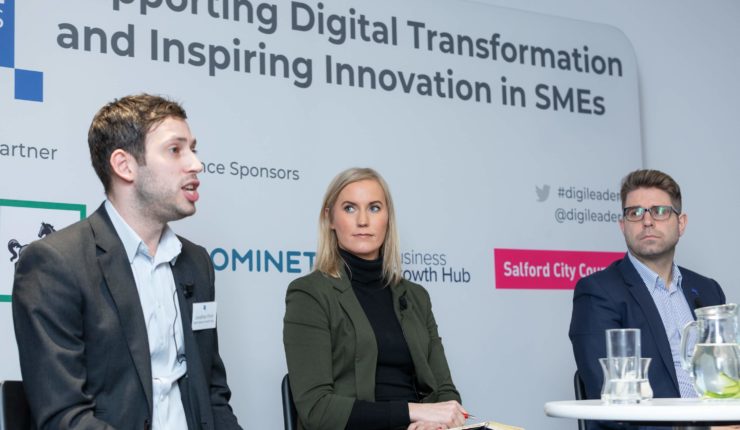 Patricia Keating at the SME conference, taking part in on stage discussion