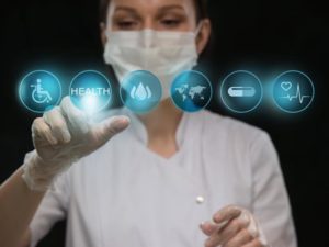 nurse using future technology