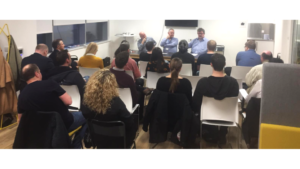 Stage discussion at the Proto Salon in Gateshead