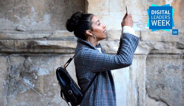 woman taking photo