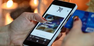 hand online phone and credit card