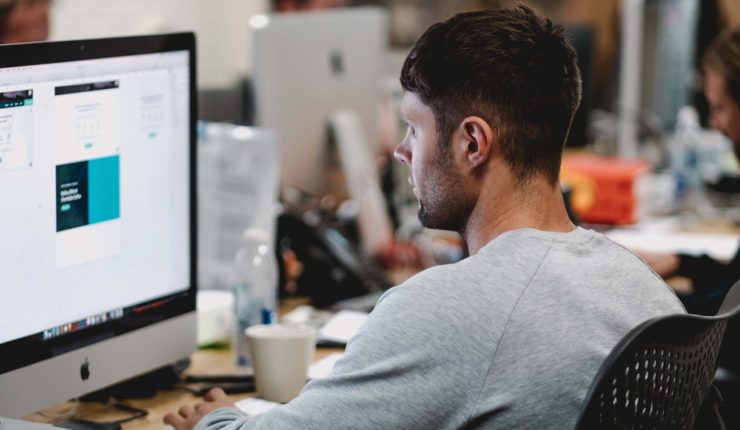 Man working on computer
