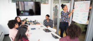 meeting room, people brain storming