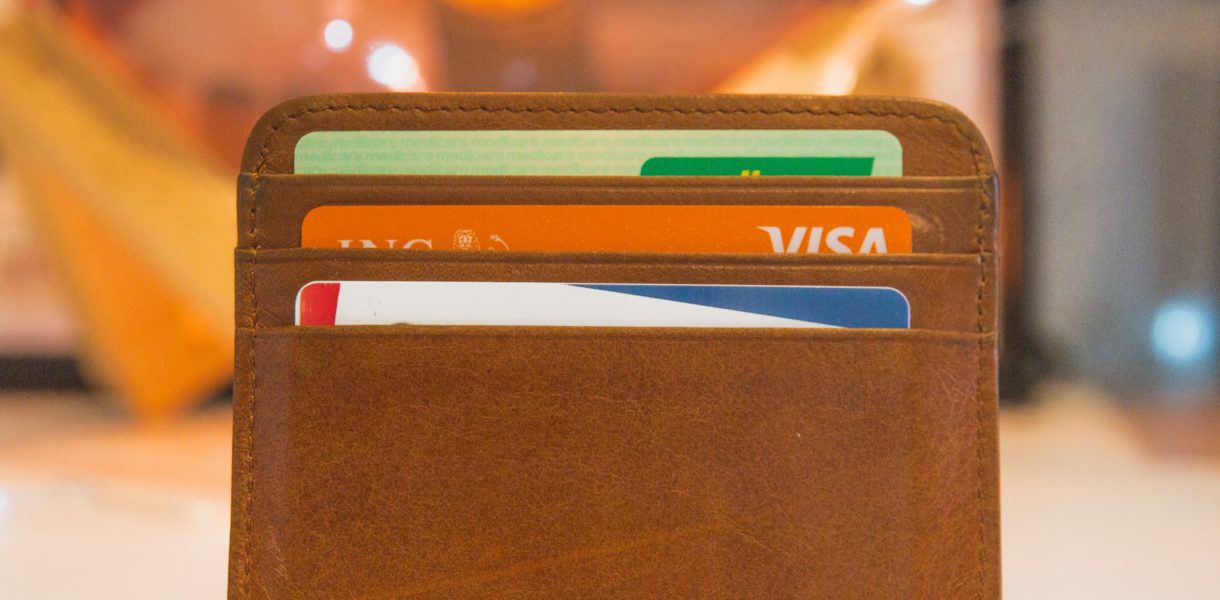 wallet with credit cards