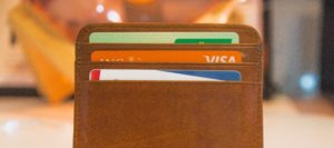 wallet with credit cards