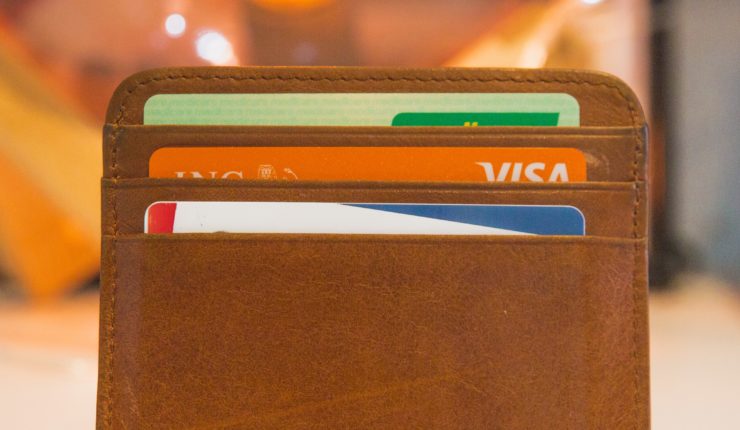 wallet with credit cards