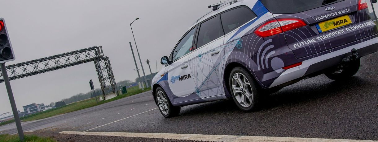 driverless car on road