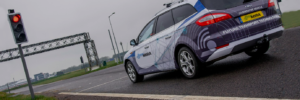 driverless car on road