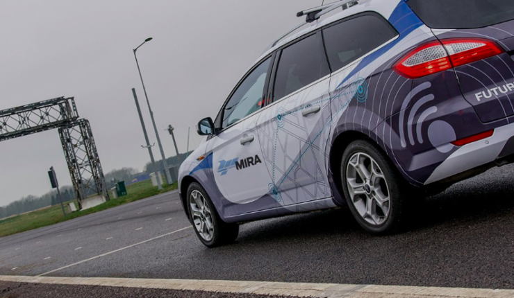 driverless car on road