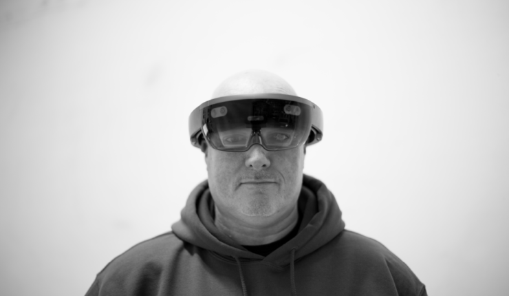 Shaun Allen in Immersive tech glasses