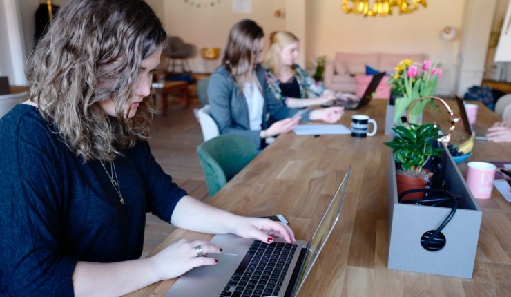 women working on computers