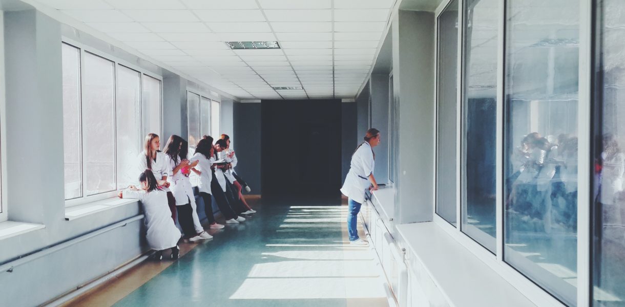 doctors standing in hallway