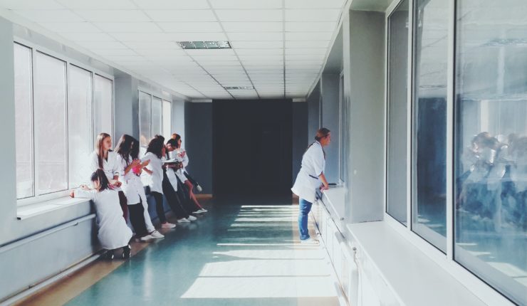 doctors standing in hallway