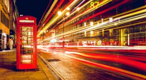 time laps london phone booth