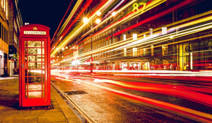 time laps london phone booth